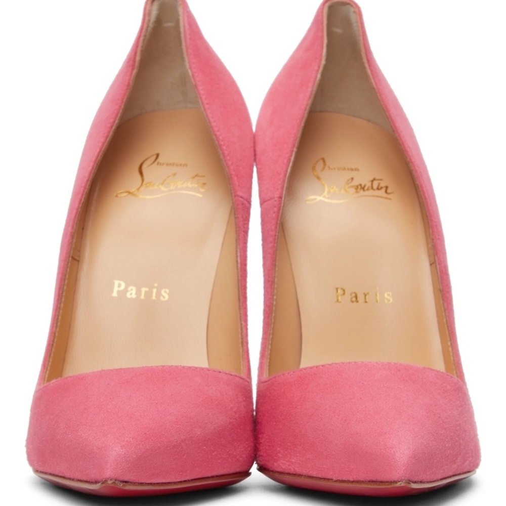 Christian Louboutin So Kate Pink Suede pump